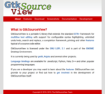 Screenshot of GtkSourceView website in 2013